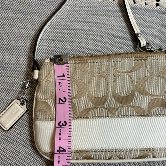 Coach Tan and Cream Wristlet - Picture 10 of 10